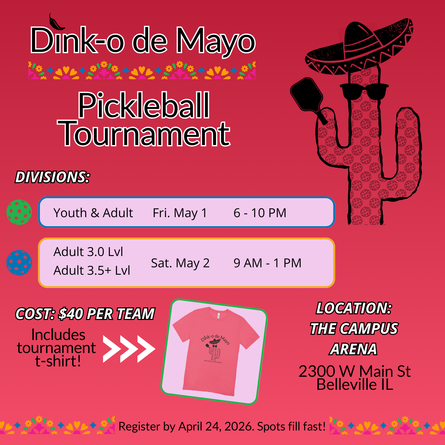 Dinko de Mayo Pickleball Square