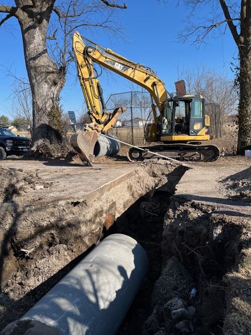 36-inch diameter storm water pipe replacement on Green Mount Lane