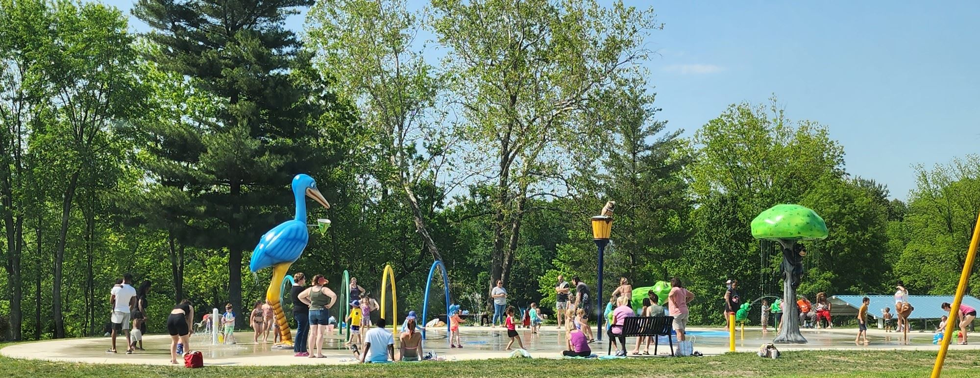 Kids playing Splash Pad